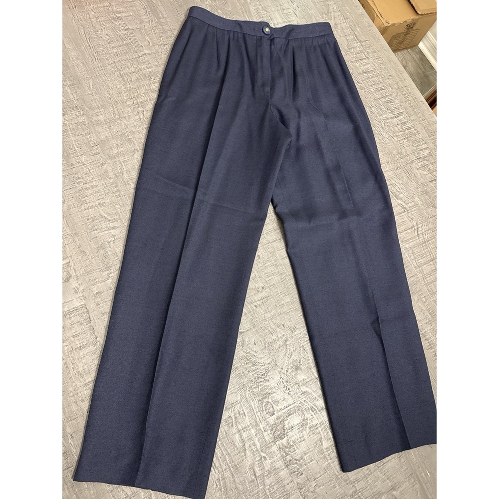 Evan-Picone Women's Vintage Pleated Dress Pants Navy Size 10 USA Made ILGWU